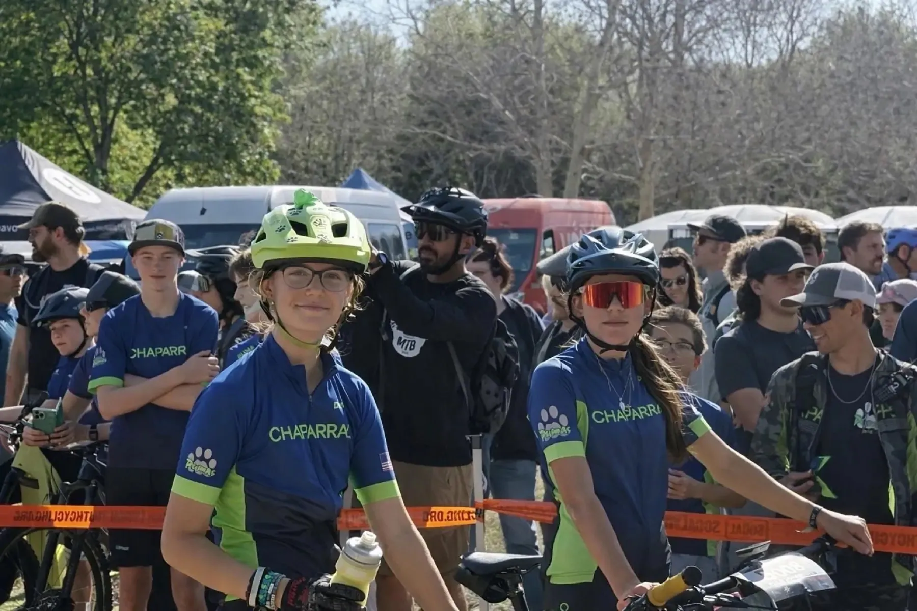 Chaparral MTB riders at the start of a race weekend